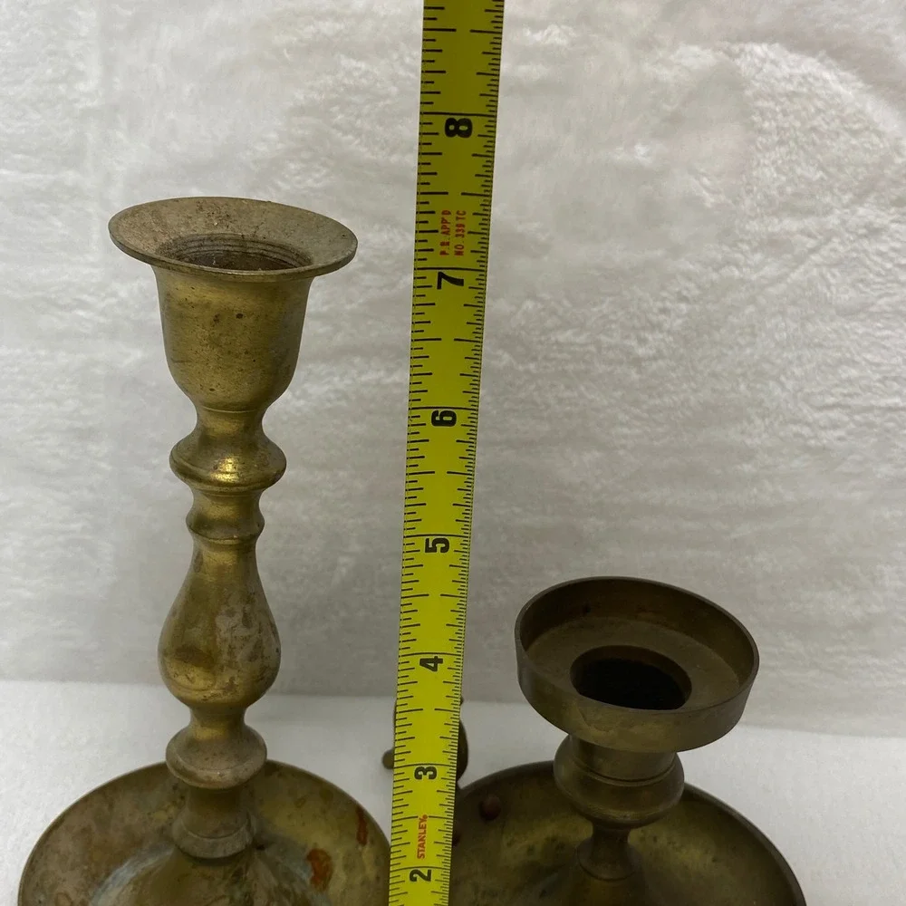Vintage Brass Candlestick Holder Ornate‎ Small Taper Candle Holder Dinner Table